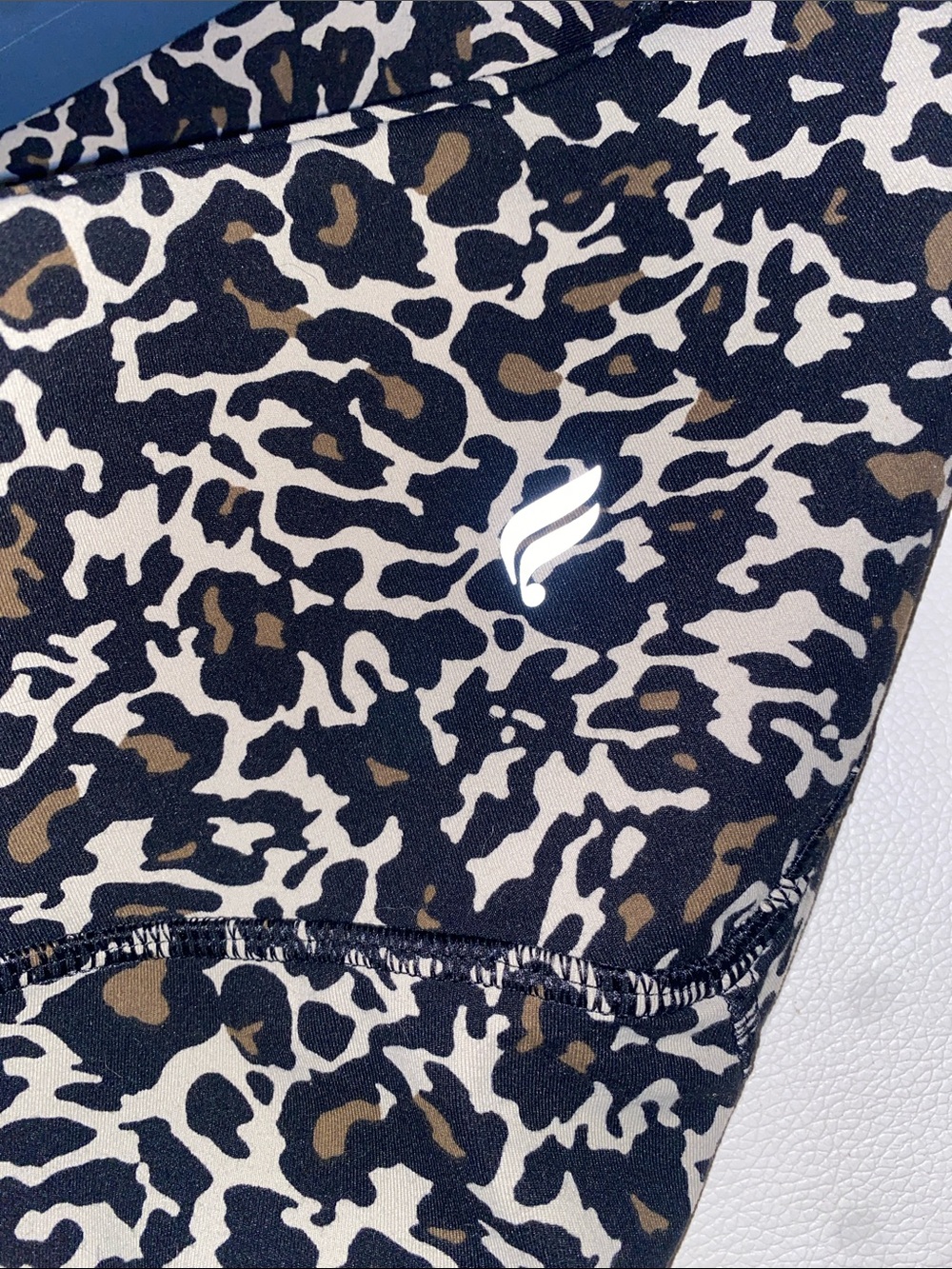 Fabletics PureLuxe Leopard Print Tank and Bike Shorts Set - Black, Brown, Cream - Picture 2 of 8